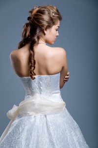 Wedding dress on fashion model