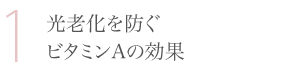 1.光老化を防ぐビタミンAの効果